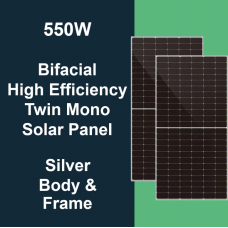 V-Pro 550W - Twin Mono Solar Panel | Silver Body and Frame | 31 Panels